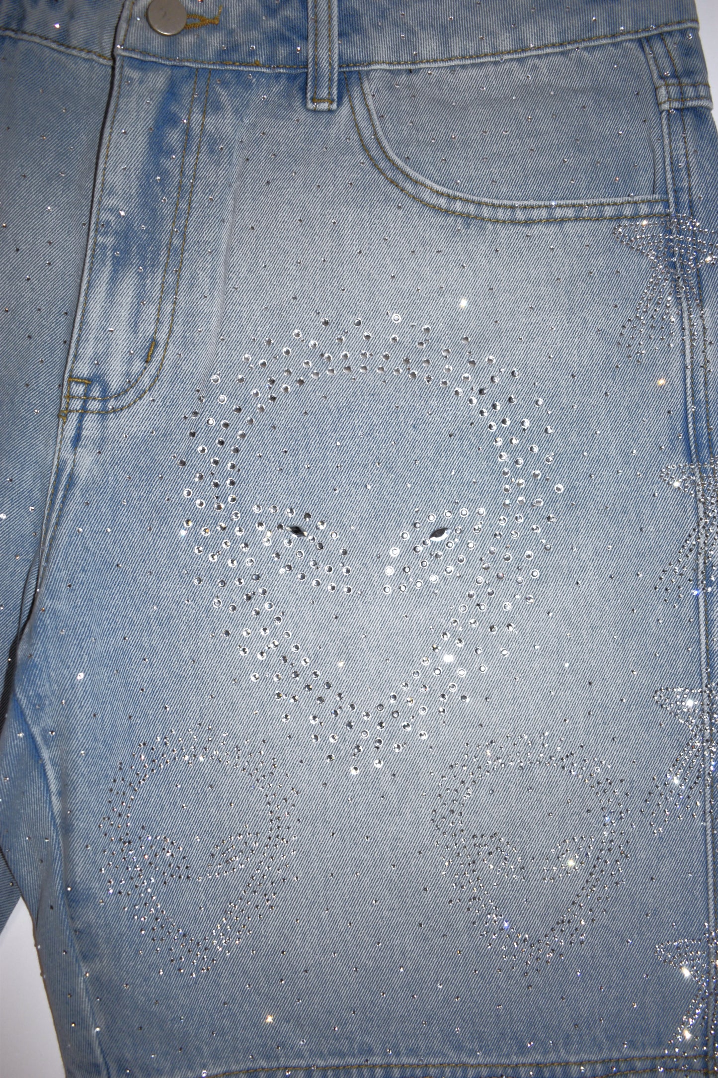 Rhinestones shorts (Blue) pre-orden
