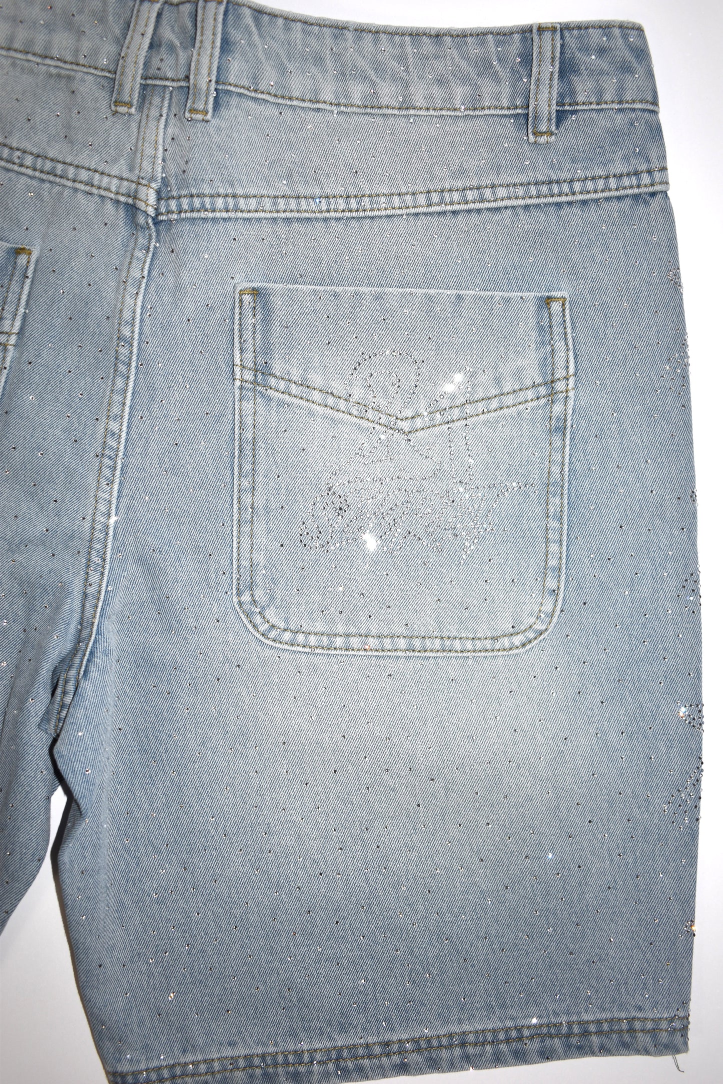 Rhinestones shorts (Blue) pre-orden