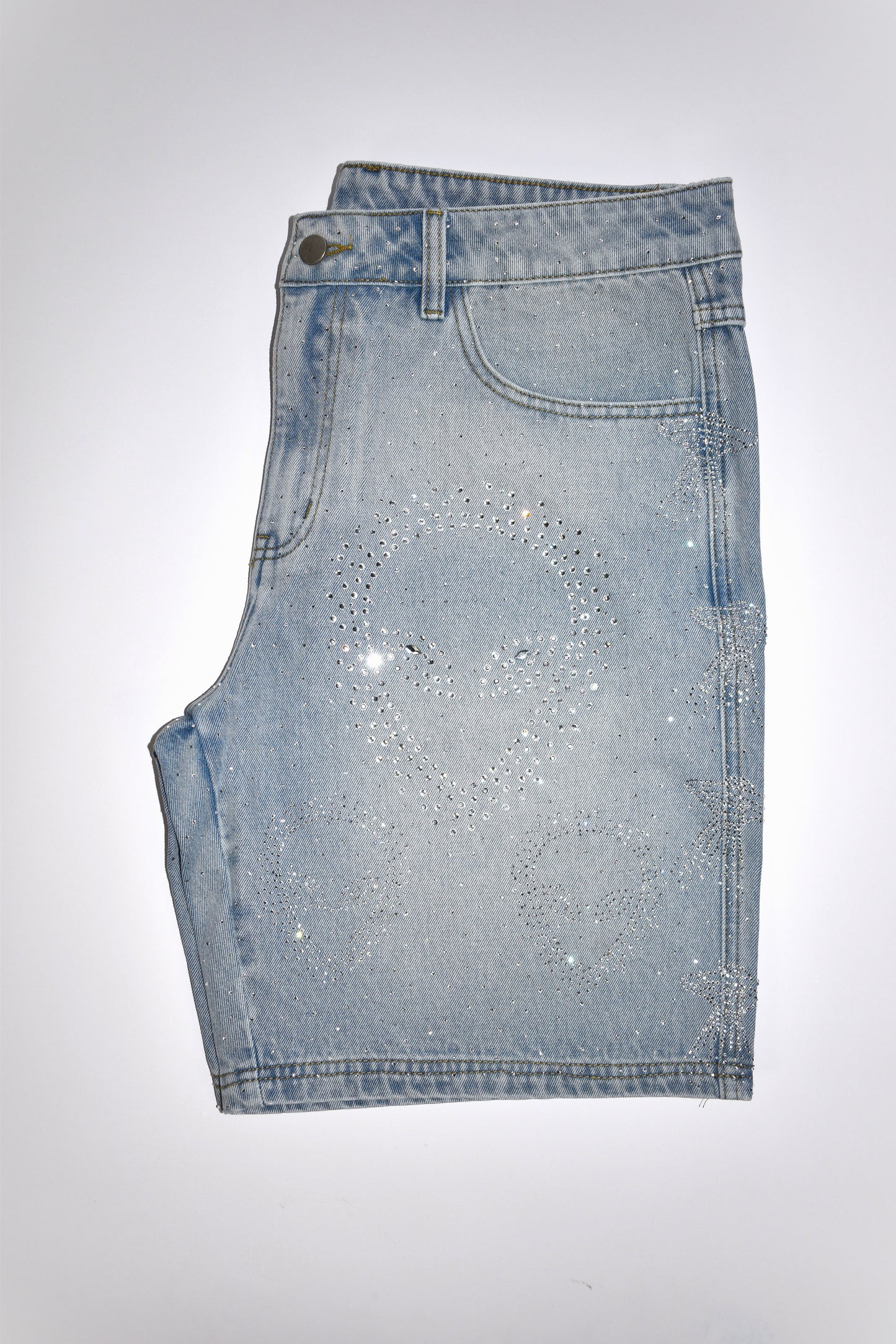 Rhinestones shorts (Blue) pre-orden