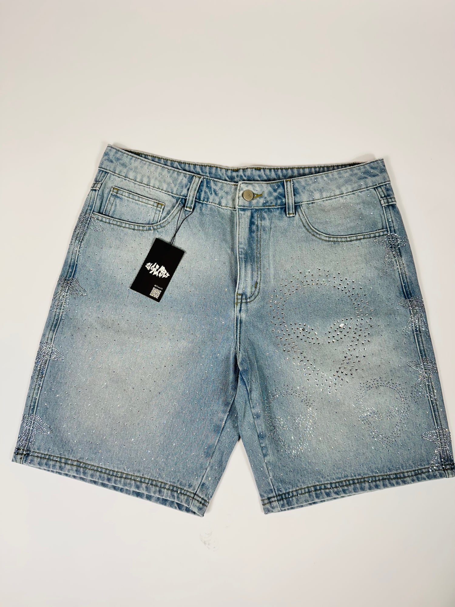 Rhinestones aliens short ( Blue ) Pre-orden
